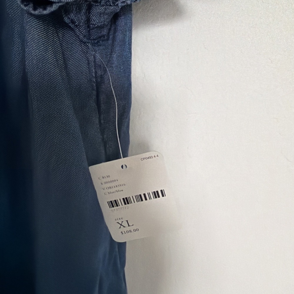 NWT Free People Sadie Denim Tunic Size XL Dress - True Blue - Picture 3 of 8